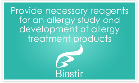 To provide necessary reagents for an allergy study and for developing allergy treatment products.